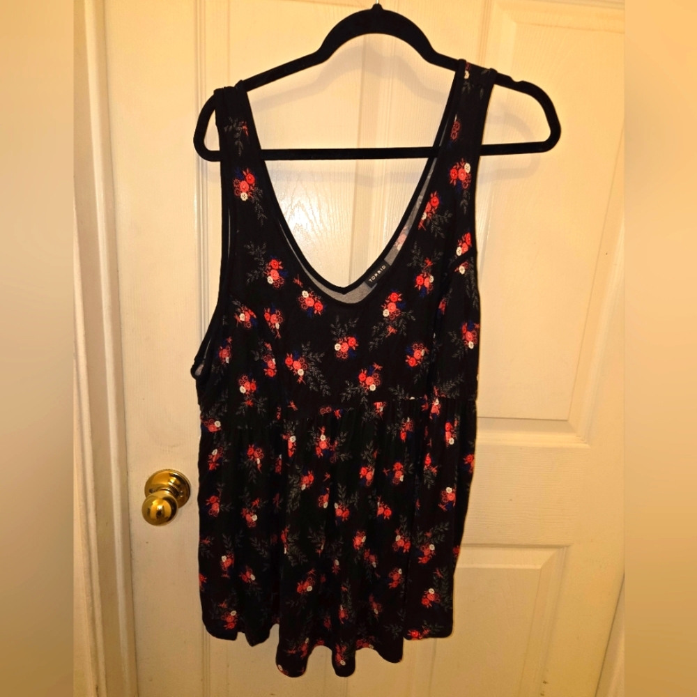 Torrid Floral Black Sleeveless Top
